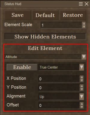 menu HUD